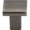 Elements 1" Overall Length Brushed Pewter Square Park Cabinet Knob 183BNBDL - alternate 4